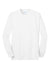 Port & Company PC55LS/PC55LST Mens Core Long Sleeve Crewneck T-Shirt White Flat Front