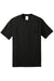 Port & Company PC55P/PC55PT Mens Core Short Sleeve Crewneck T-Shirt w/ Pocket Jet Black Flat Front