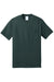 Port & Company PC55P/PC55PT Mens Core Short Sleeve Crewneck T-Shirt w/ Pocket Dark Green Flat Front