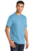 Port & Company PC55P/PC55PT Mens Core Short Sleeve Crewneck T-Shirt w/ Pocket Aquatic Blue Model 3q