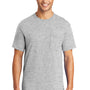 Port & Company Mens Core Short Sleeve Crewneck T-Shirt w/ Pocket - Ash Grey