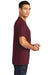 Port & Company PC55P/PC55PT Mens Core Short Sleeve Crewneck T-Shirt w/ Pocket Athletic Maroon Model Side