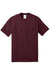 Port & Company PC55P/PC55PT Mens Core Short Sleeve Crewneck T-Shirt w/ Pocket Athletic Maroon Flat Front