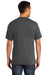 Port & Company PC55P/PC55PT Mens Core Short Sleeve Crewneck T-Shirt w/ Pocket Charcoal Grey Model Back