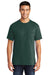 Port & Company PC55P/PC55PT Mens Core Short Sleeve Crewneck T-Shirt w/ Pocket Dark Green Model Front