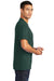 Port & Company PC55P/PC55PT Mens Core Short Sleeve Crewneck T-Shirt w/ Pocket Dark Green Model Side