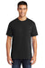 Port & Company PC55P/PC55PT Mens Core Short Sleeve Crewneck T-Shirt w/ Pocket Jet Black Model Front