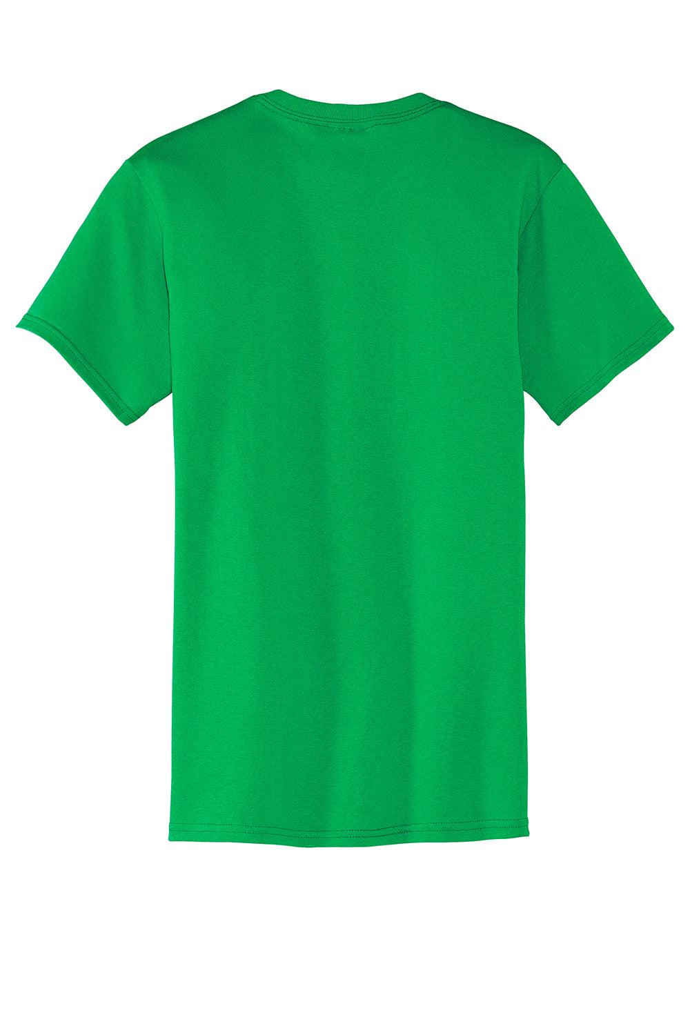 Port & Company PC55P/PC55PT Mens Core Short Sleeve Crewneck T-Shirt w/ Pocket Kelly Green Flat Back