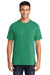 Port & Company PC55P/PC55PT Mens Core Short Sleeve Crewneck T-Shirt w/ Pocket Kelly Green Model Front