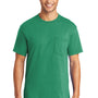 Port & Company Mens Core Short Sleeve Crewneck T-Shirt w/ Pocket - Kelly Green