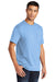 Port & Company PC55P/PC55PT Mens Core Short Sleeve Crewneck T-Shirt w/ Pocket Light Blue Model 3q