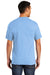 Port & Company PC55P/PC55PT Mens Core Short Sleeve Crewneck T-Shirt w/ Pocket Light Blue Model Back