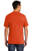 Port & Company PC55P/PC55PT Mens Core Short Sleeve Crewneck T-Shirt w/ Pocket Orange Model Back