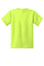 Port & Company PC55Y Youth Core Short Sleeve Crewneck T-Shirt Safety Green Flat Back