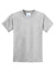 Port & Company PC55Y Youth Core Short Sleeve Crewneck T-Shirt Ash Grey Flat Front