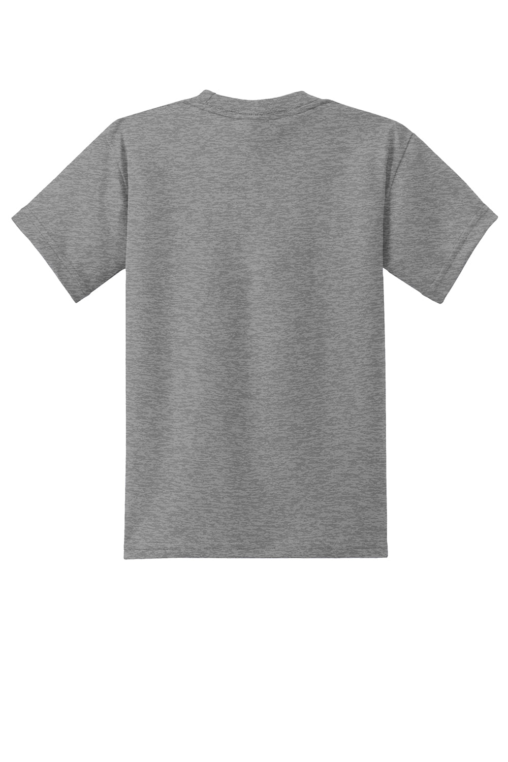 Port & Company PC55Y Youth Core Short Sleeve Crewneck T-Shirt Heather Grey Flat Back