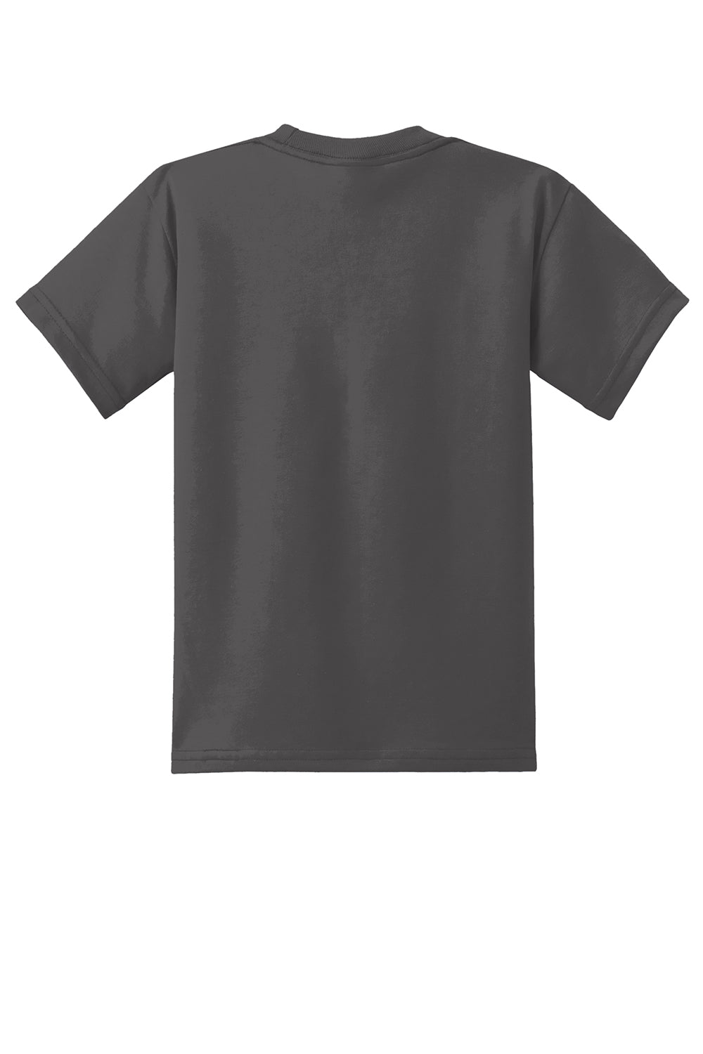 Port & Company PC55Y Youth Core Short Sleeve Crewneck T-Shirt Charcoal Grey Flat Back