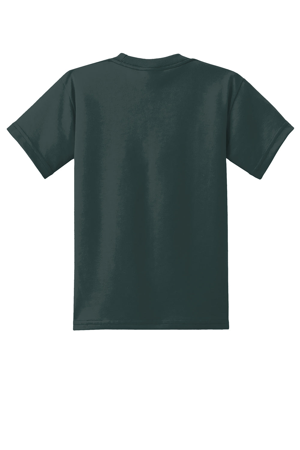 Port & Company PC55Y Youth Core Short Sleeve Crewneck T-Shirt Dark Green Flat Back