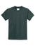 Port & Company PC55Y Youth Core Short Sleeve Crewneck T-Shirt Dark Green Flat Front