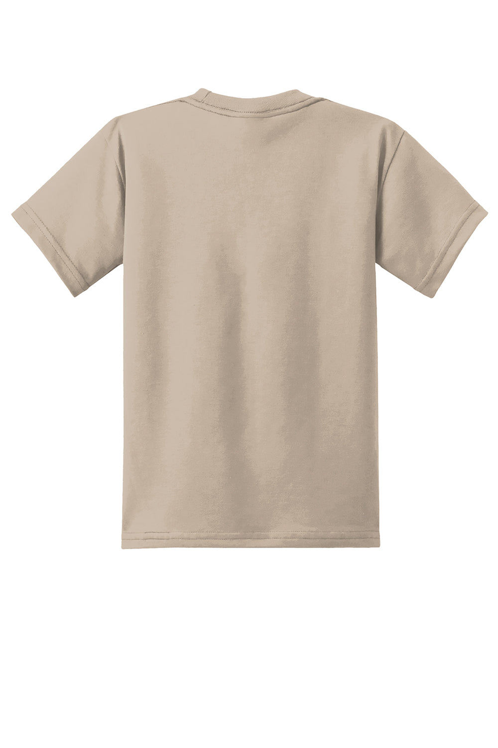 Port & Company PC55Y Youth Core Short Sleeve Crewneck T-Shirt Desert Sand Flat Back