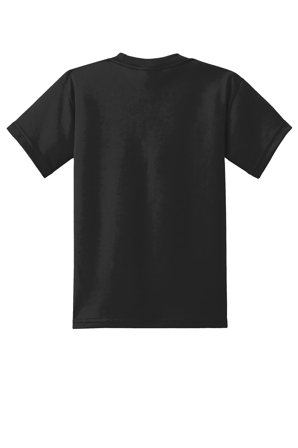 Port & Company PC55Y Youth Core Short Sleeve Crewneck T-Shirt Jet Black Flat Back