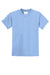 Port & Company PC55Y Youth Core Short Sleeve Crewneck T-Shirt Light Blue Flat Front