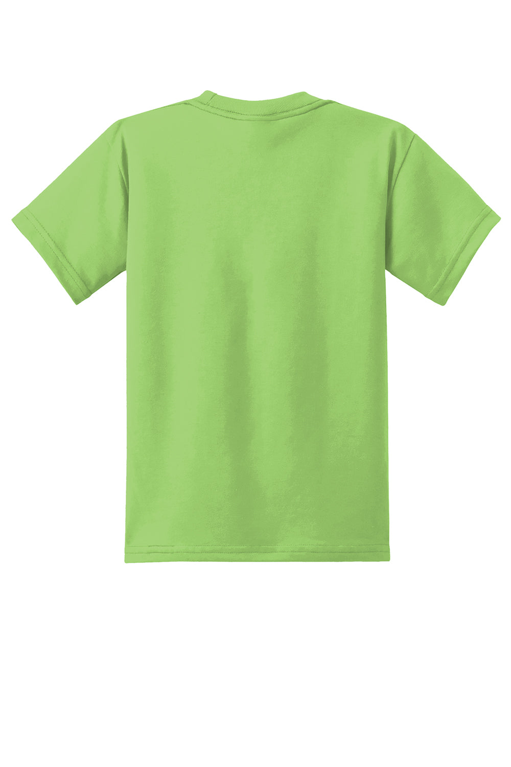 Port & Company PC55Y Youth Core Short Sleeve Crewneck T-Shirt Lime Green Flat Back