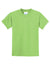 Port & Company PC55Y Youth Core Short Sleeve Crewneck T-Shirt Lime Green Flat Front