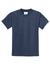 Port & Company PC55Y Youth Core Short Sleeve Crewneck T-Shirt Navy Blue Flat Front