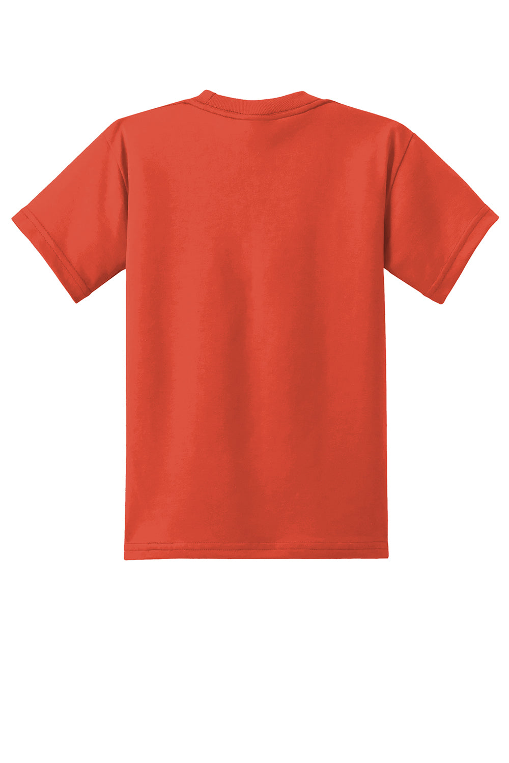 Port & Company PC55Y Youth Core Short Sleeve Crewneck T-Shirt Orange Flat Back