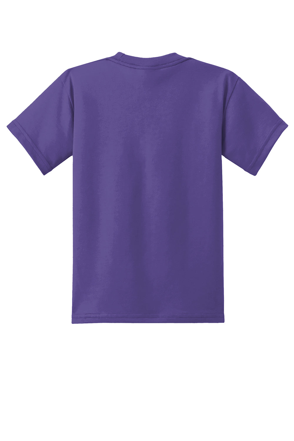 Port & Company PC55Y Youth Core Short Sleeve Crewneck T-Shirt Purple Flat Back