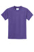 Port & Company PC55Y Youth Core Short Sleeve Crewneck T-Shirt Purple Flat Front