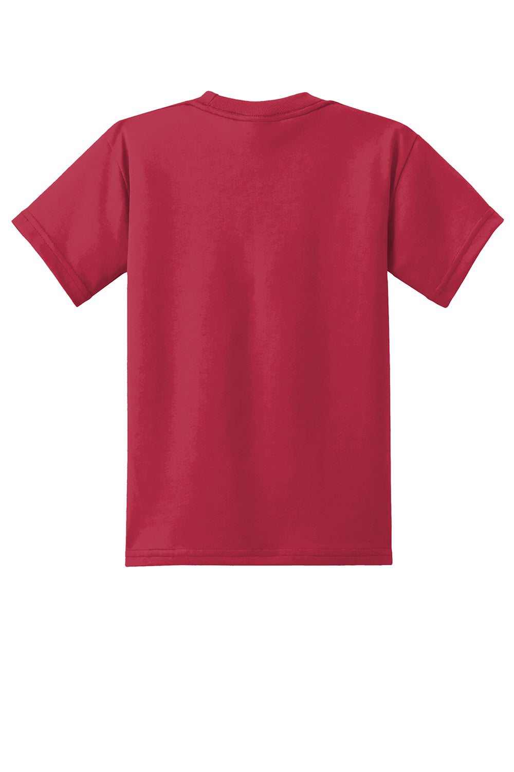 Port & Company PC55Y Youth Core Short Sleeve Crewneck T-Shirt Red Flat Back