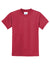 Port & Company PC55Y Youth Core Short Sleeve Crewneck T-Shirt Red Flat Front