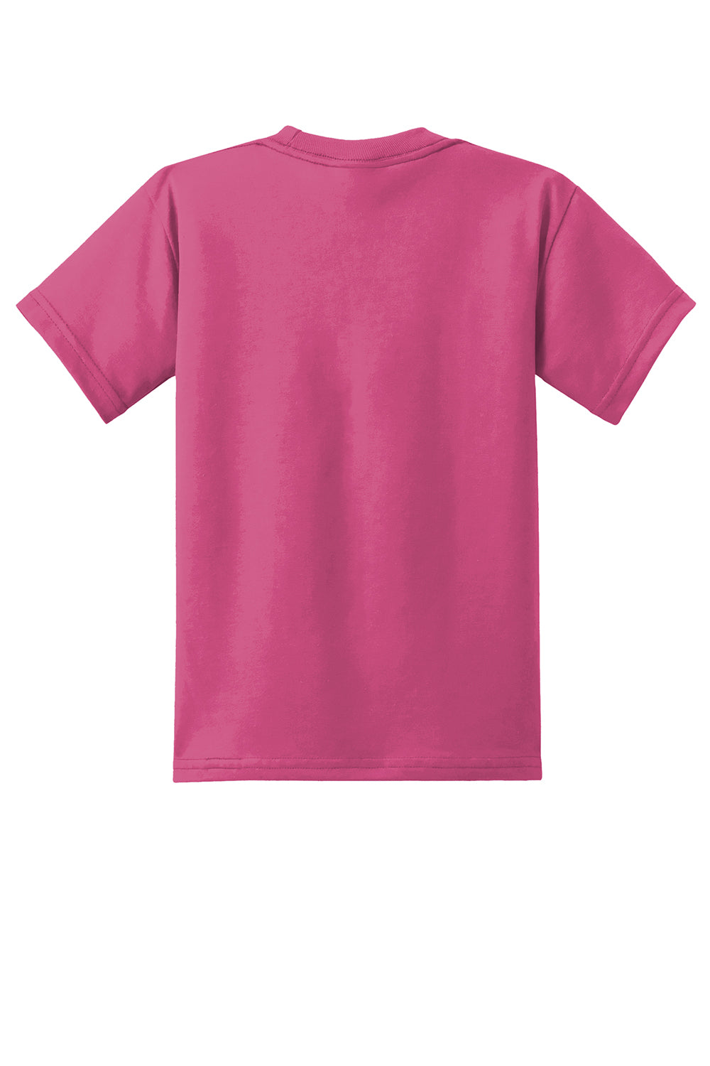 Port & Company PC55Y Youth Core Short Sleeve Crewneck T-Shirt Sangria Pink Flat Back