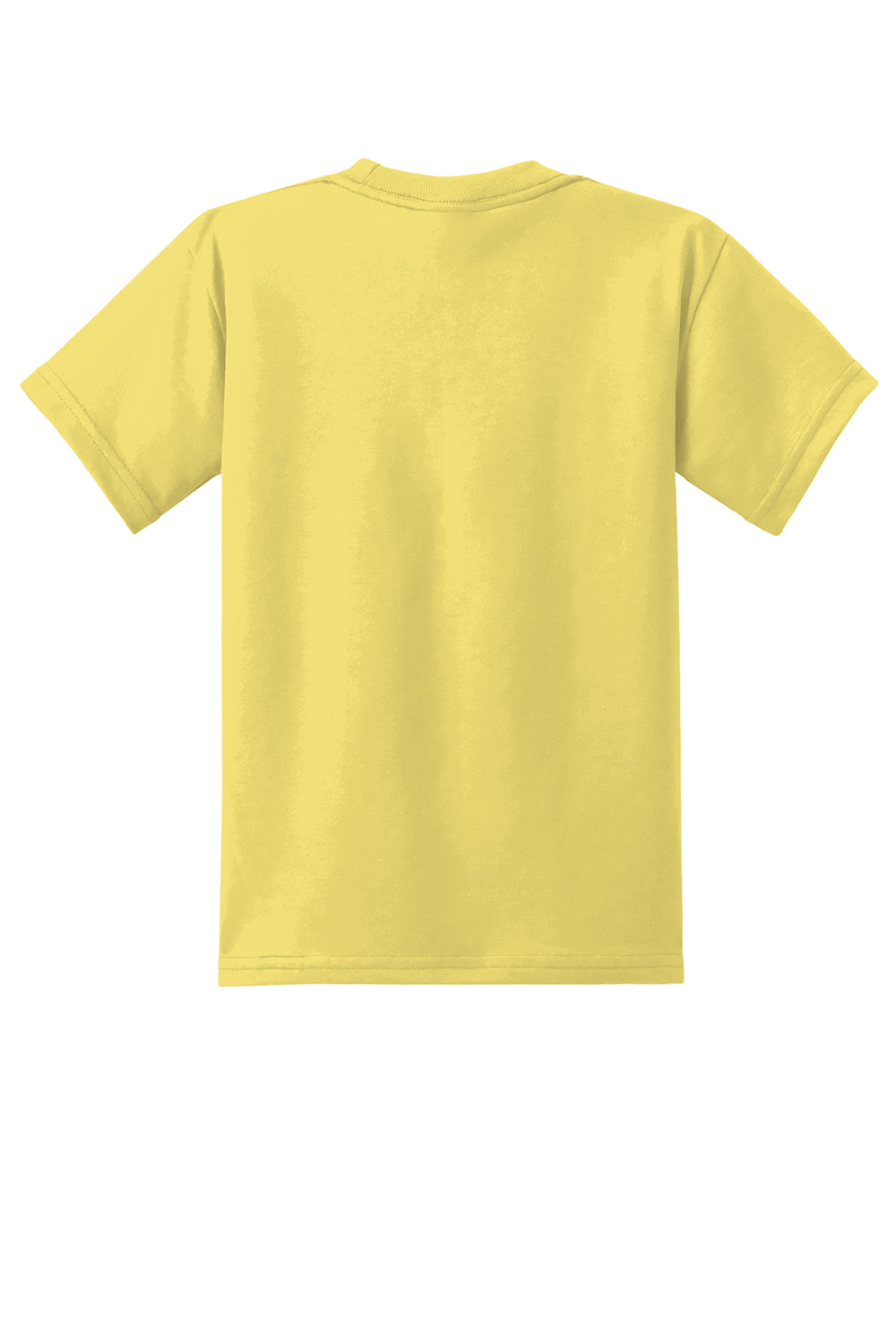 Port & Company PC55Y Youth Core Short Sleeve Crewneck T-Shirt Yellow Flat Back