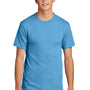 Port & Company Mens Core Short Sleeve Crewneck T-Shirt - Aquatic Blue