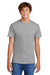 Port & Company PC55/PC55T Mens Core Short Sleeve Crewneck T-Shirt Heather Grey Model Front