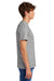 Port & Company PC55/PC55T Mens Core Short Sleeve Crewneck T-Shirt Heather Grey Model Side