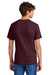 Port & Company PC55/PC55T Mens Core Short Sleeve Crewneck T-Shirt Athletic Maroon Model Back