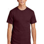 Port & Company Mens Core Short Sleeve Crewneck T-Shirt - Athletic Maroon