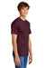 Port & Company PC55/PC55T Mens Core Short Sleeve Crewneck T-Shirt Athletic Maroon Model Side