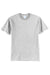 Port & Company PC55/PC55T Mens Core Short Sleeve Crewneck T-Shirt Ash Grey Flat Front