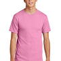 Port & Company Mens Core Short Sleeve Crewneck T-Shirt - Candy Pink