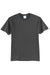 Port & Company PC55/PC55T Mens Core Short Sleeve Crewneck T-Shirt Charcoal Grey Flat Front