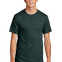 Port & Company Mens Core Short Sleeve Crewneck T-Shirt - Dark Green