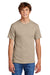 Port & Company PC55/PC55T Mens Core Short Sleeve Crewneck T-Shirt Desert Sand Model Front