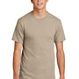 Port & Company Mens Core Short Sleeve Crewneck T-Shirt - Desert Sand