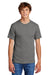 Port & Company PC55/PC55T Mens Core Short Sleeve Crewneck T-Shirt Medium Grey Model Front