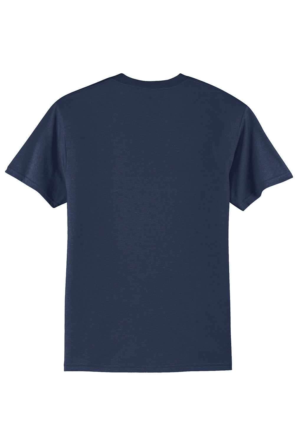 Port & Company PC55/PC55T Mens Core Short Sleeve Crewneck T-Shirt Navy Blue Flat Back